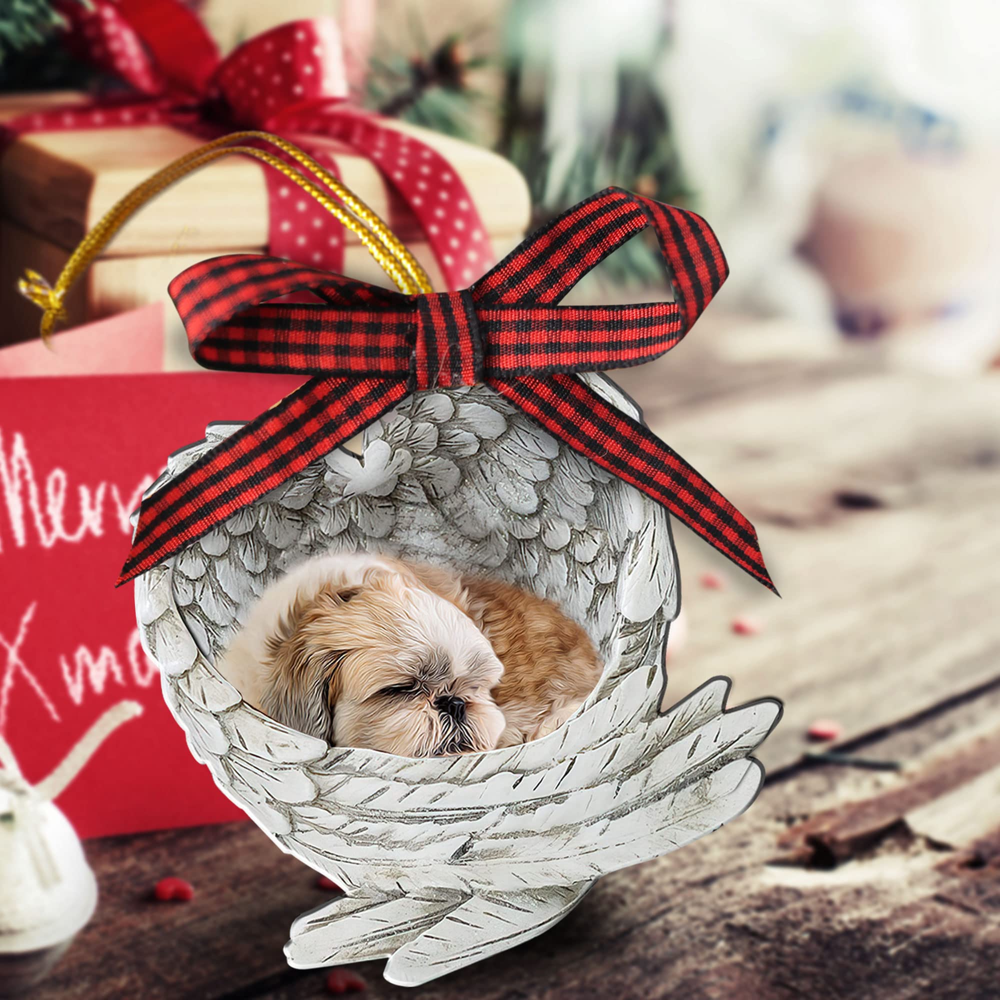 Amazon.co.jp: Talataca シーズー シツズ 眠れる天使の羽 動物 ペット